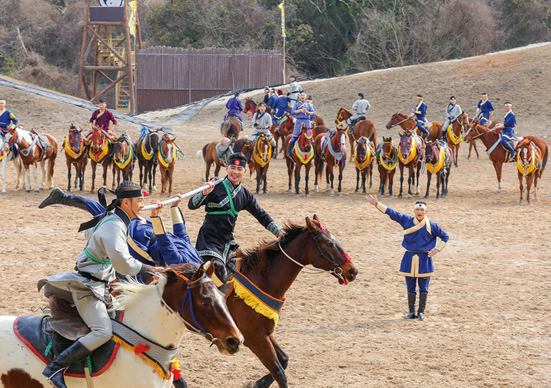 Jeju Horse riding show